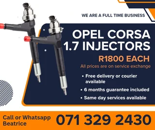 Opel Corsa 1.7 Injectors For Sale With Warranty