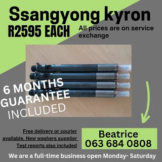 Ssangyong Kyron Diesel Injectors For Sale With Warranty
