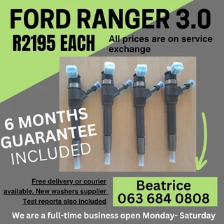 Ford Ranger 3.0 Diesel Injectors For Sale With Warranty