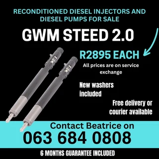 Gwm Steed 2.0 Diesel Injectors For Sale With Warranty