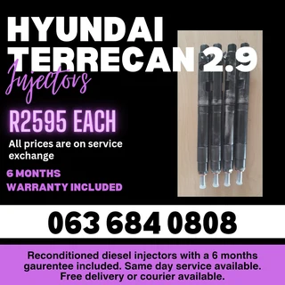 Hyundai Terrecan 2.9 Diesel Injectors For Sale With Warranty