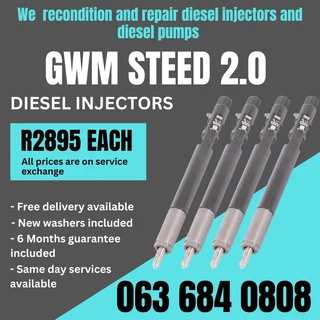 Gwm Steed 2.0 Diesel Injectors For Sale With Warranty
