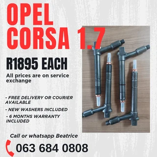 Opel Corsa 1.7 Diesel Injectors For Sale With Warranty