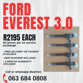 Ford Everest 3.0 Diesel Injectors For Sale With Warranty On