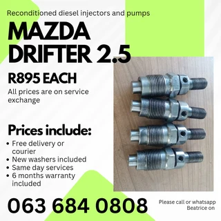 Mazda Drifter 2.5 Diesel Injectors For Sale With Warranty