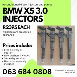 Bmw X5 3.0 Diesel Injectors For Sale With Warranty