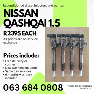 Nissan Qashqai 1.5 Diesel Injectors For Sale With Warranty