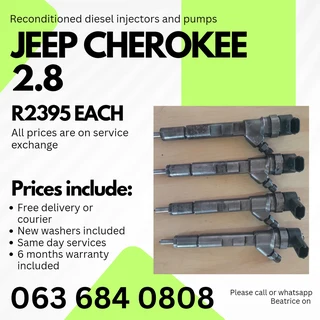 Jeep Cherokee 2.8 Diesel Injectors For Sale With Warranty