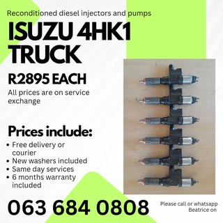 Isuzu 4hk1 Truck Diesel Injectors For Sale With Warranty On