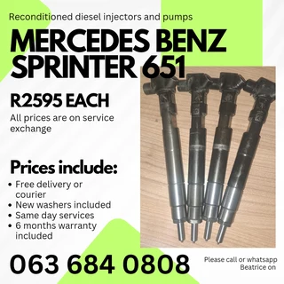 Mercedes Benz Sprinter 651 Diesel Injectors For Sale With Warranty