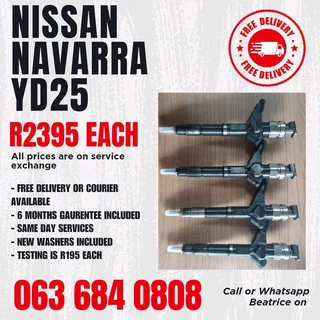 Nissan Navara Yd25 Diesel Injectors For Sale With Warranty On