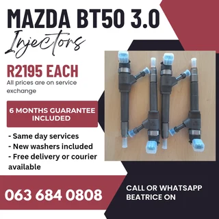 Mazda Bt50 3.0 Diesel Injectors For Sale With Warranty