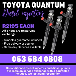 Toyota Quantum Diesel Injectors For Sale With Warranty