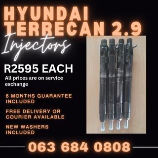 Hyundai Terrecan 2.9 Diesel Injectors For Sale With Warranty