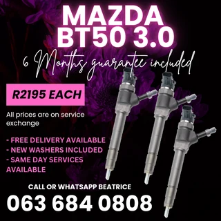Mazda Bt50 3.0 Diesel Injectors For Sale With Warranty
