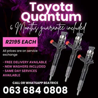 Toyota Quantum Diesel Injectors For Sale With Warranty On