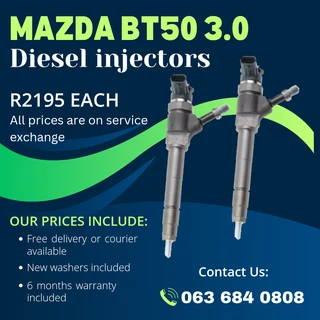 Mazda Bt50 3.0 Diesel Injectors For Sale With Warranty