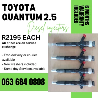 Toyota Quantum 2.5 Diesel Injectors For Sale With Warranty
