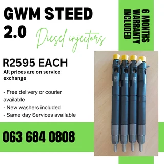 Gwm Steed 2.0 Diesel Injectors For Sale With Warranty On