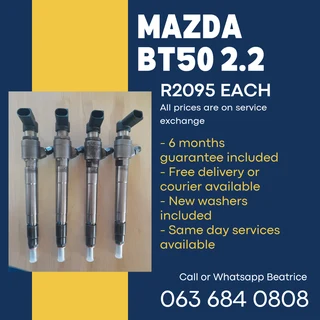 Mazda Bt50 2.2 Diesel Injectors For Sale With Warranty On