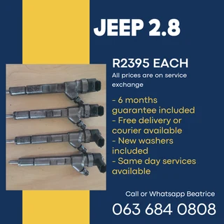 Jeep Cherokee 2.8 Diesel Injectors For Sale With Warranty On
