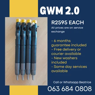 Gwm Steed 2.0 Diesel Injectors For Sale With Warranty
