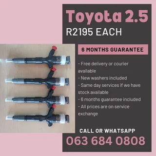 Toyota Quantum 2.5 Diesel Injectors For Sale With Warranty