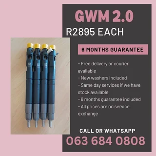 Gwm Steed 2.0 Diesel Injectors For Sale With Warranty On