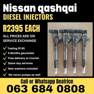 Nissan Qashqai 1.5 Diesel Injectors For Sale With Warranty