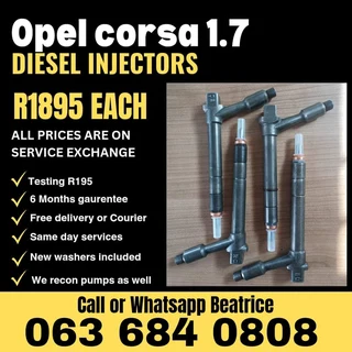 Opel Corsa 1.7 Diesel Injectors For Sale With Warranty