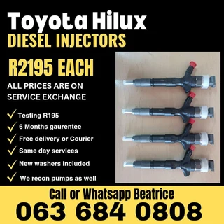 Toyota Hilux Diesel Injectors For Sale With Warranty