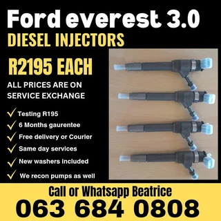 Ford Everest 3.0 Diesel Injectors For Sale With Warranty On