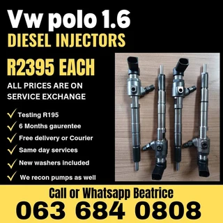 Vw Polo 1.6 Diesel Injectors For Sale With Warranty
