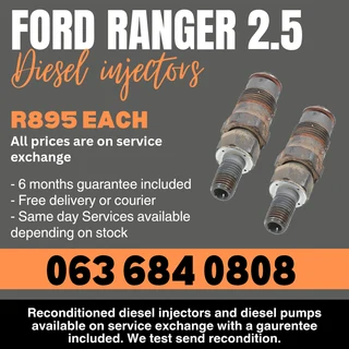 Ford Ranger 2.5 Diesel Injectors For Sale With Warranty