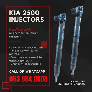 Kia 2500 Diesel Injectors For Sale With Warranty On