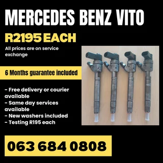 Mercedes Benz Vito Diesel Injectors For Sale With Warranty On