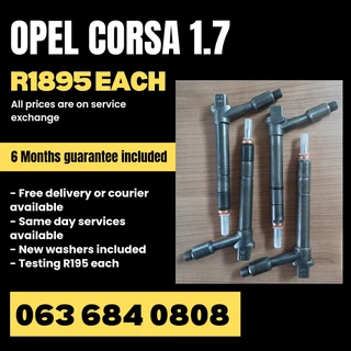 Opel Corsa 1.7 Diesel Injectors For Sale With Warranty