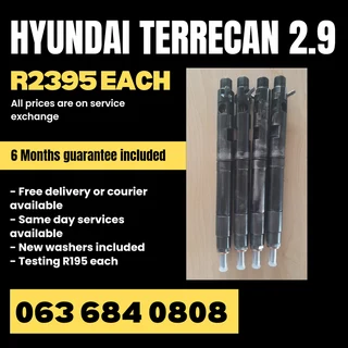 Hyundai Terrecan 2.9 Diesel Injectors For Sale With Warranty