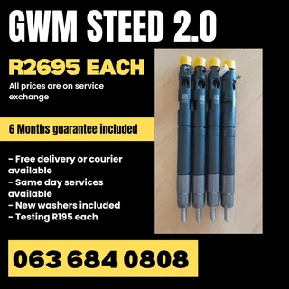 Gwm Steed 2.0 Diesel Injectors For Sale With Warranty