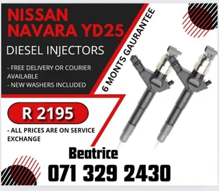 Nissan Navara Yd25 Diesel Injectors For Sale With Warranty On