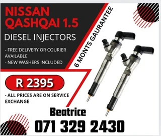 Nissan Qashqai 1.5 Diesel Injectors For Sale With Warranty