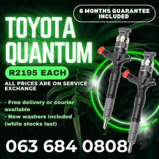 Toyota Quantum Diesel Injectors For Sale With Warranty On