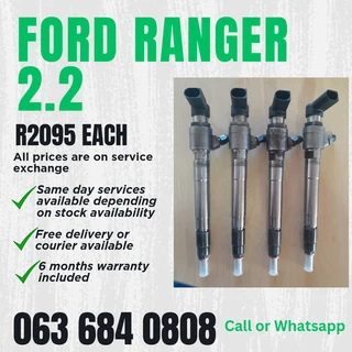 Ford Ranger 2.2 Diesel Injectors For Sale With Warranty On