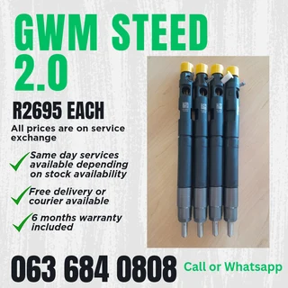 Gwm Steed 2.0 Diesel Injectors For Sale With Warranty