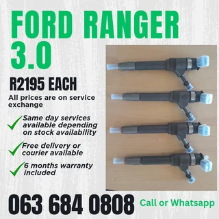 Ford Ranger 3.0 Diesel Injectors For Sale With Warranty