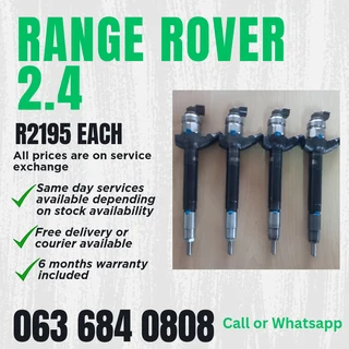 Range Rover 2.4 Injectors For Sale With Warranty On