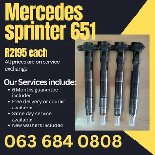 Mercedes Benz Sprinter 651 Diesel Injectors For Sale With Warranty On