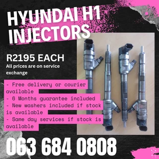 Hyundai H1 Bosch Diesel Injectors For Sale With Warranty On