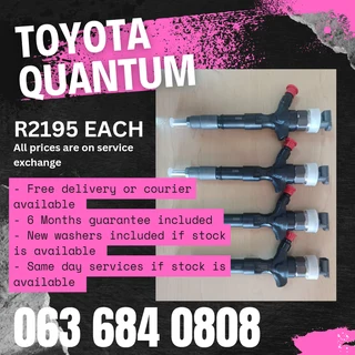 Toyota Quantum Diesel Injectors For Sale With Warranty On