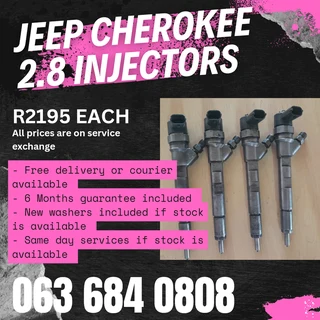 Jeep Cherokee 2.8 Diesel Injectors For Sale With Warranty